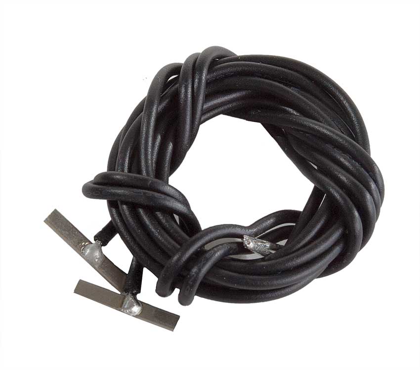 WalthersTrack 70103 HO Scale Code 70 Nickel Silver Terminal Joiners pkg(2) - Includes Black 22-Gauge Wire