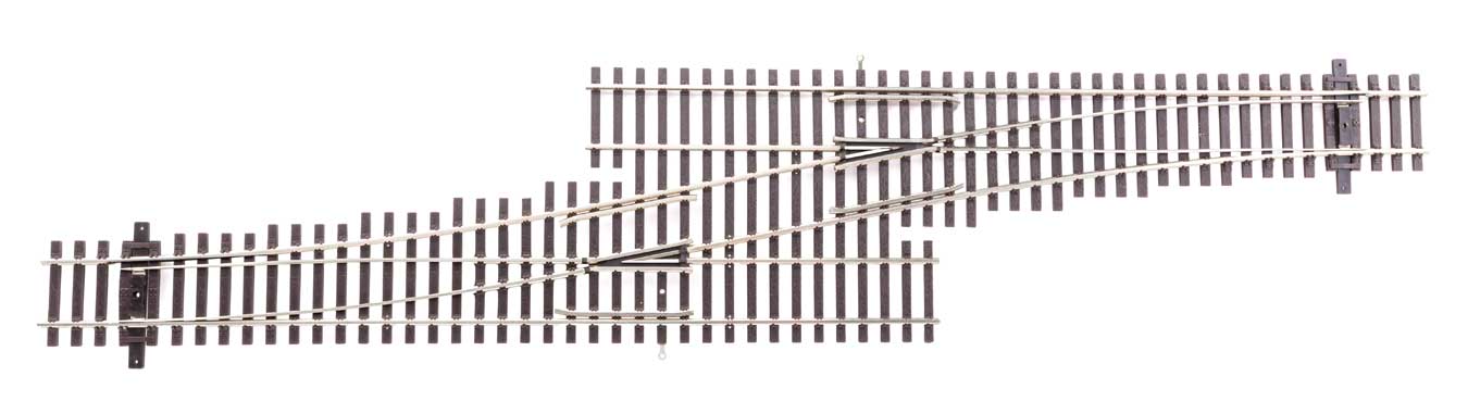 WalthersTrack 83073 HO Scale Code 83 Nickel Silver DCC Friendly Number 5 Single Crossover Turnout - Left Hand