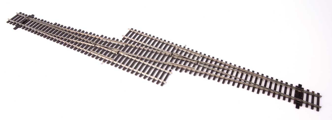 WalthersTrack 83075 HO Scale Code 83 Nickel Silver DCC Friendly Number 6 Single Crossover Turnout - Left Hand