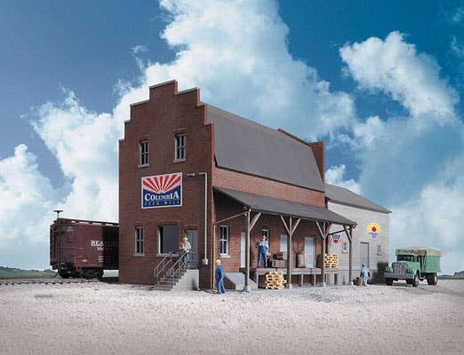 Walthers Cornerstone 3090 HO Scale Columbia Feed Mill - Kit - 7-1/4 x 5-5/8 x 5-1/2" 18.4 x 14.3 x 14cm