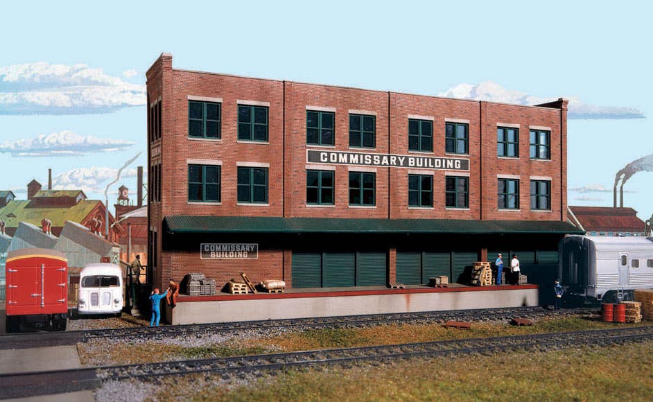 Walthers Cornerstone 3173 HO Scale Commissary/Freight Transfer Background Building - Kit - 12-5/8 x 3-1/4 x 6-1/8" 32 x 8.2 x 15.5cm