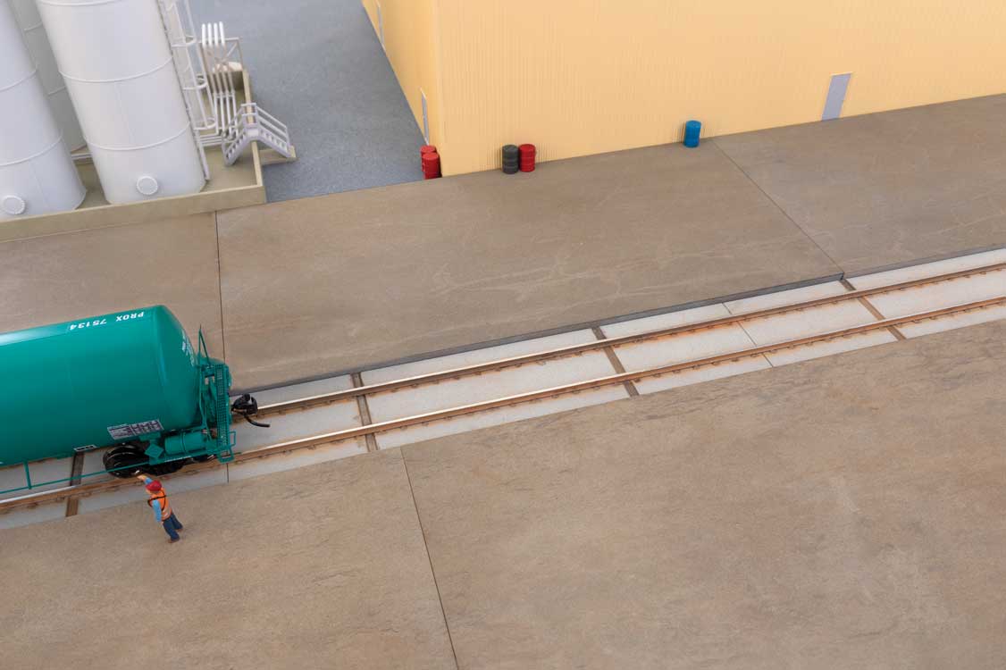 Walthers Cornerstone 4163 HO Scale Concrete Track Pads pkg(9) - Kit - Each: 5-7/8 x 1-1/2" 15 x 3.9cm