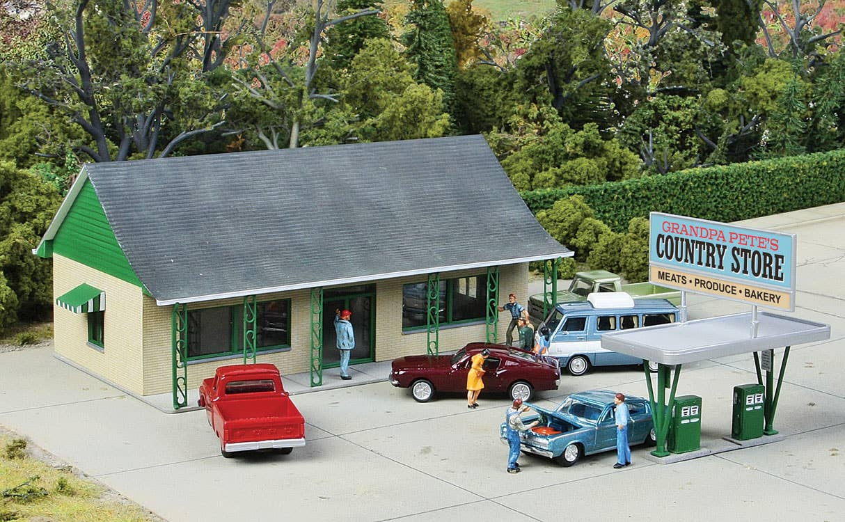 Walthers Cornerstone 3491 HO Scale Country Store - Kit - 6 x 3-5/8 x 2-3/4" 15.2 x 9.2 x 6.9cm