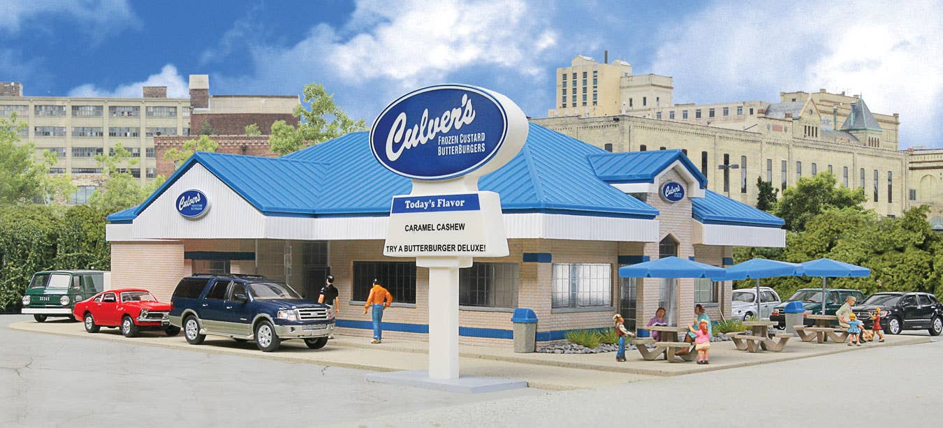 Walthers Cornerstone 3486 HO Scale Culver's(R) - Kit - 13-1/4 x 8-1/4 x 3-1/4" 33.1 x 20.6 x 8.1cm