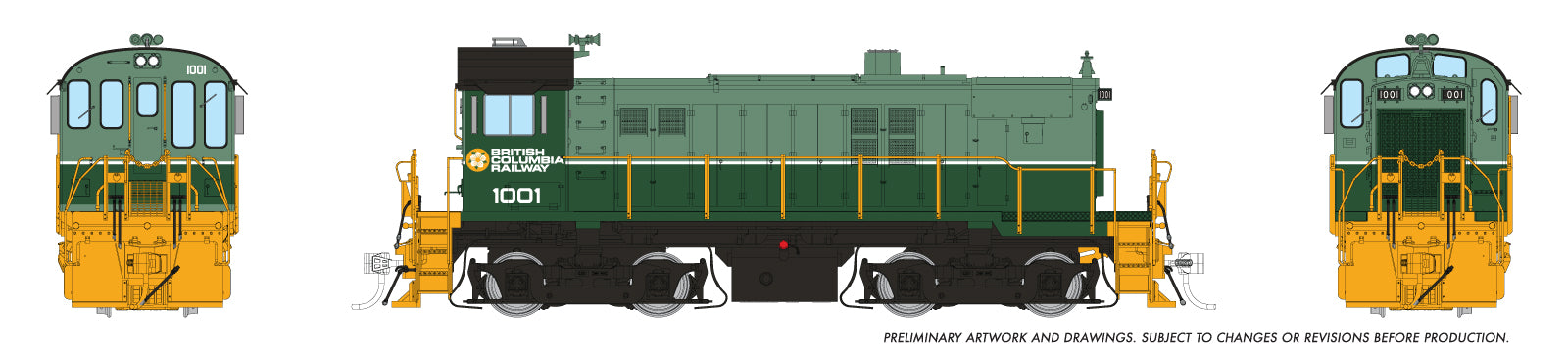 Rapido HO MLW S-13 (DC/DCC/Sound): BCR - Two-Tone Green Scheme: #1001