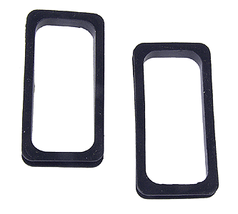 Walthers Cornerstone 977 HO Scale Diaphragms - Black Rubber - 1 Pair