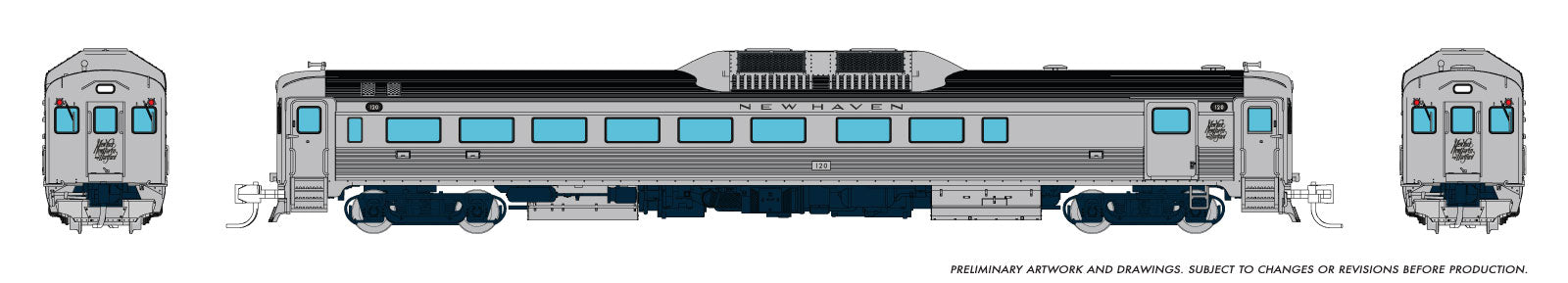 Rapido N Budd RDC-2 (Ph 1) (DC/Silent): New Haven - Script Scheme: #120
