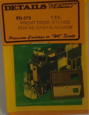 Details West 372 HO Scale Etched Front Door for GE Dash-8/9 & AC4400CW