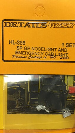 Details West 386 HO Scale SP GE Noselight & Emergency Cab Light Set - 1 set