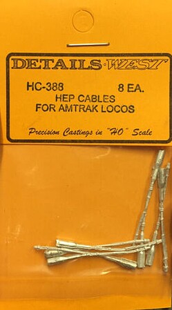 Details West 388 HO Scale HEP Cables for Amtrak Locomotives - 8
