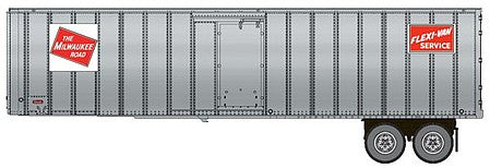 Walthers SceneMaster 2605 HO Scale Flexi-Van 40' Trailer 2-Pack Milwaukee Rd
