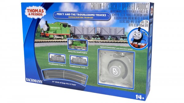 Bachmann 24030 N Scale Thomas & Friends Percy & the Troublesome Trucks Train Set