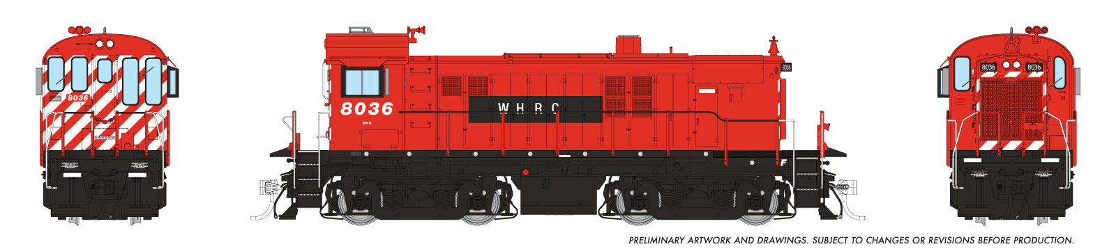 Rapido HO MLW RS-23 (DC/Silent): Windsor & Hantsport: #8036