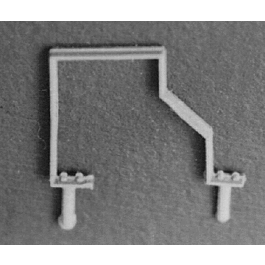 Detail Associates 6412 HO Scale Detail Associates HO Freight Car Stirrup Step - Bottom Mount/Stepped Offset, 17"d x 14"w (8)