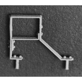 Detail Associates 6413 HO Scale Detail Associates HO Freight Car Stirrups - Offset Bottom Mount, Double, 18-1/2 x 12" (8)