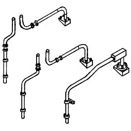 Details West 305 HO Scale Fuel Tank Details -- Drain & Vent Pipes for GE