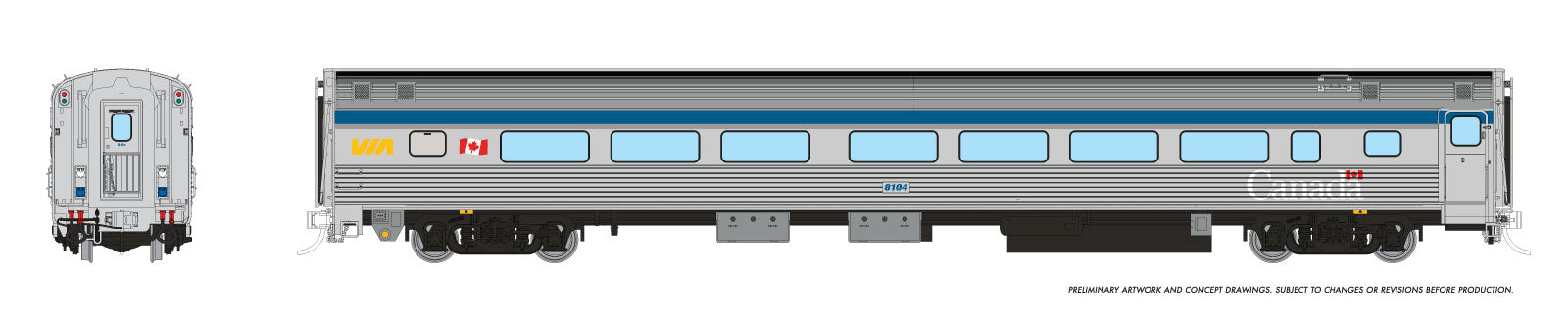 Rapido HO Budd Coach: VIA Rail - Original: #119