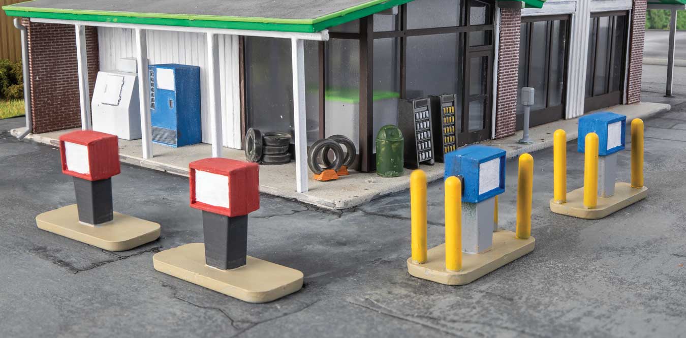 Walthers Cornerstone 3545 HO Scale Gas Station Details - Kit