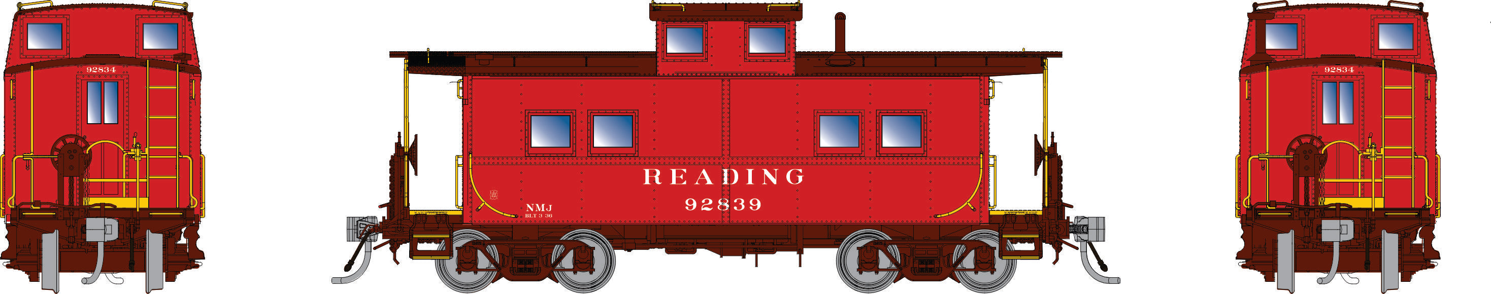 Rapido HO Northeastern-style Steel Caboose: RDG - As Delivered Scheme: #92839