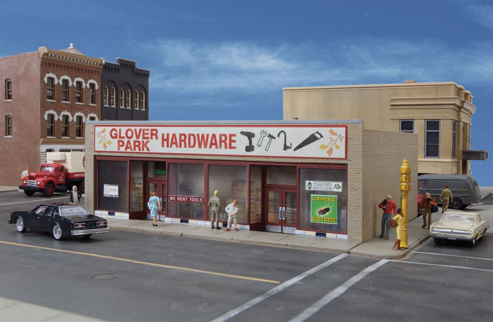 Walthers Cornerstone 3465 HO Scale Glover Park Hardware - Kit - 7-1/8 x 5-1/2 x 2-7/8" 18 x 13.9 x 7.3cm