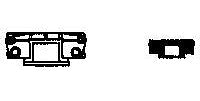 Grandt Line 5044 HO Scale Narrow Gauge 30' Reefer Car Coupler Pockets - pkg(4)