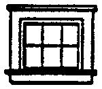 Grandt Line 5112 HO Scale Attic Window - 6-Pane - pkg(8)