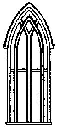 Grandt Line 5126 HO Scale 5' x 15' Gothic Church Window - pkg(4)