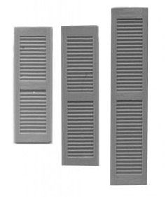 Grandt Line 5175 HO Scale Louvered Window Shutters 18" x 87" - pkg(16)