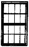 Grandt Line 5179 HO Scale 42" x 72" Masonry Double-Hung Window - pkg(6)