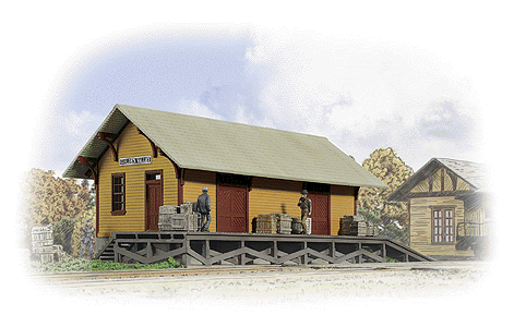 Walthers Cornerstone 3533 HO Scale Golden Valley Freight House - Kit - 8-3/8 x 3-3/8 x 3-1/4" 20.9 x 8.4 x 8.1cm