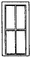Grandt Line 5195 HO Scale 36" x 82" RGS Style Depot Windows (Ophir), 4-Pane