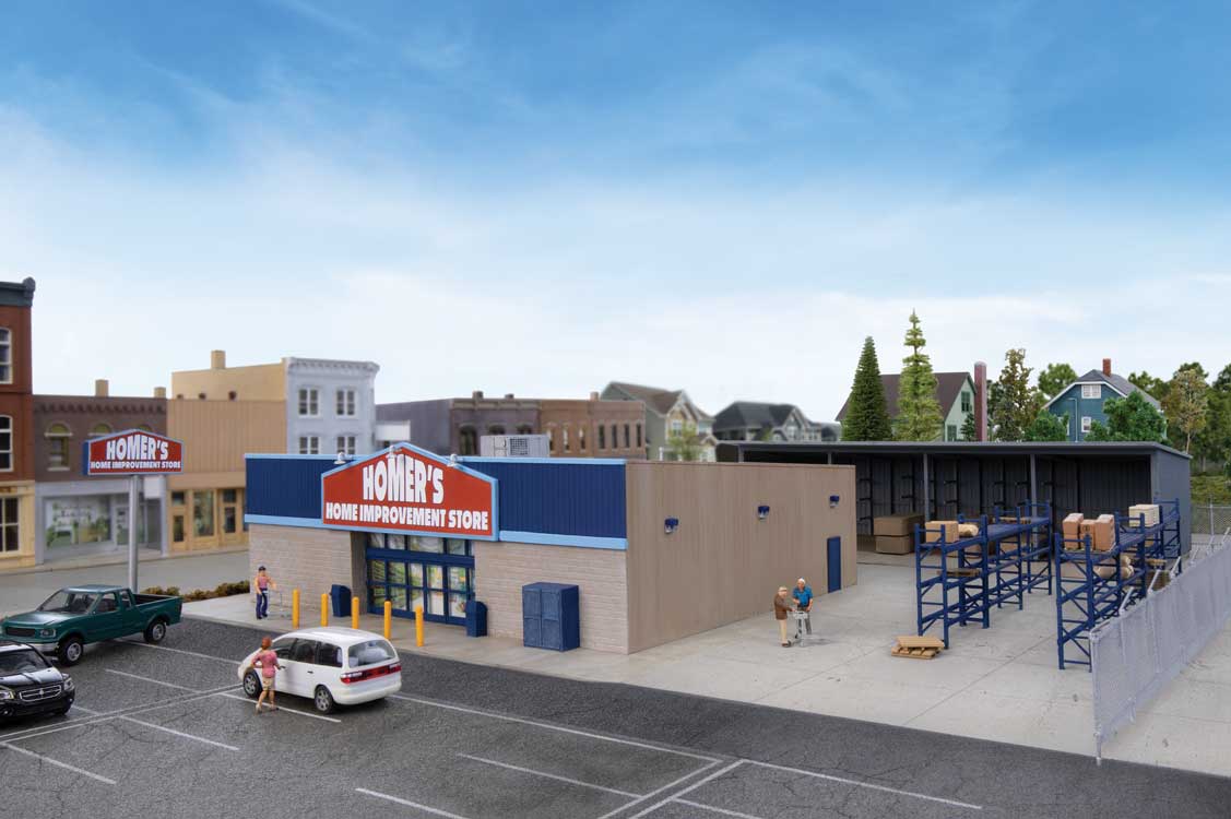 Walthers Cornerstone 4119 HO Scale Hardware and Lumber Store - Kit - Main Building: 8-7/8 x 9-15/16 x 2-13/16" 22.5 x 25.2 x 7.1cm