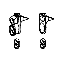 Details West 104 HO Scale SP Headlight Set: Mars Single End, SD7/SD9 (6)
