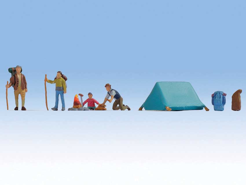 Walthers SceneMaster 6081 HO Scale Hikers and Campers