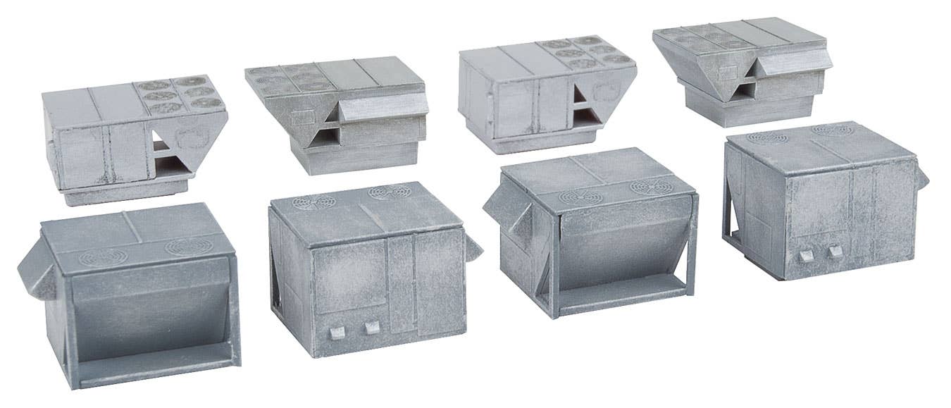 Walthers Cornerstone 3269 N Scale HVAC Units - Kit - 4 each of 2 Styles of Rooftop Air Conditioners