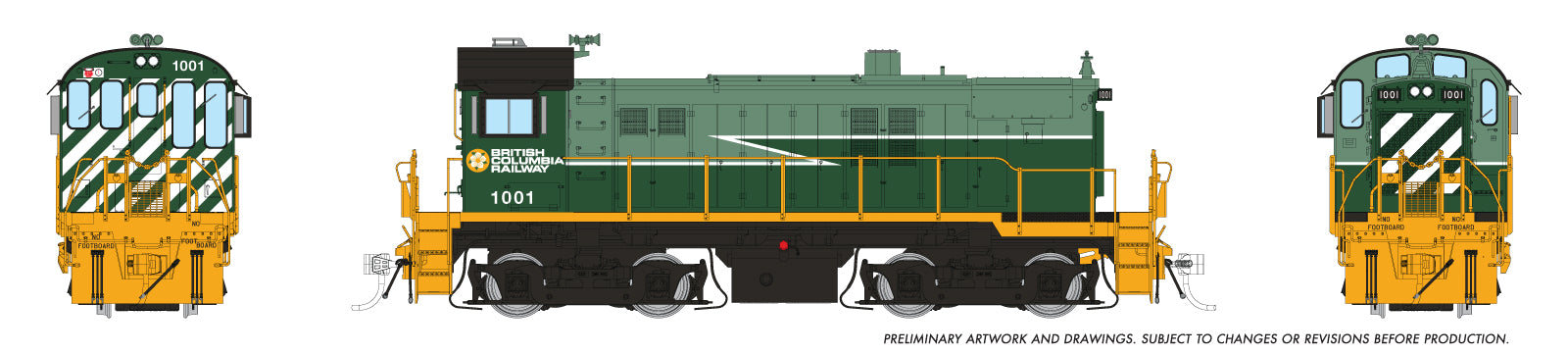 Rapido HO MLW S-13 (DC/Silent): BCR - Green Lightning Stripe Scheme: #1001