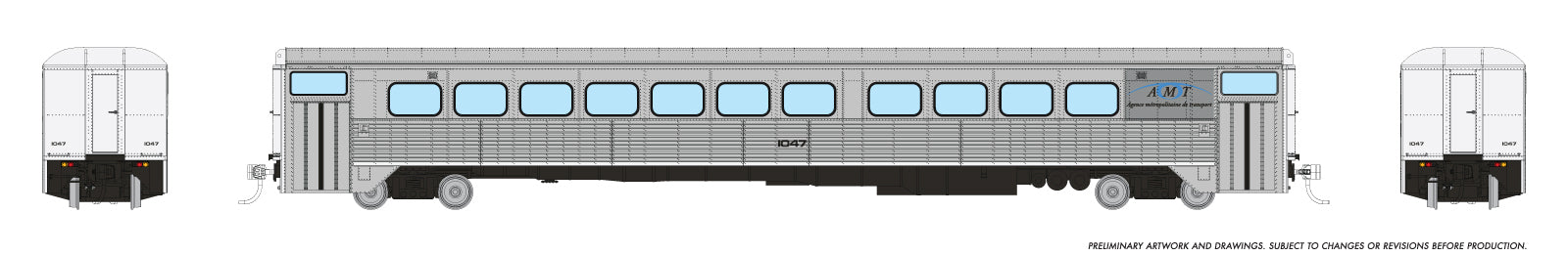 Rapido HO H-S Commuter Coach: AMT Montreal: #1047