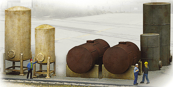 Walthers Cornerstone 3197 HO Scale Industrial Tanks Detail Set - Kit