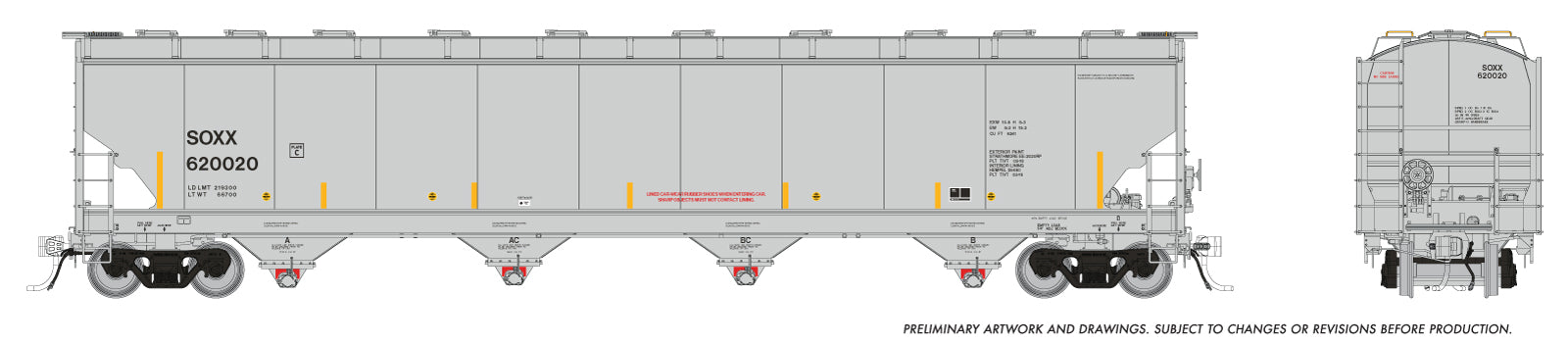Rapido HO Trinity 6241 Covered Hopper: SOXX - : Single Car