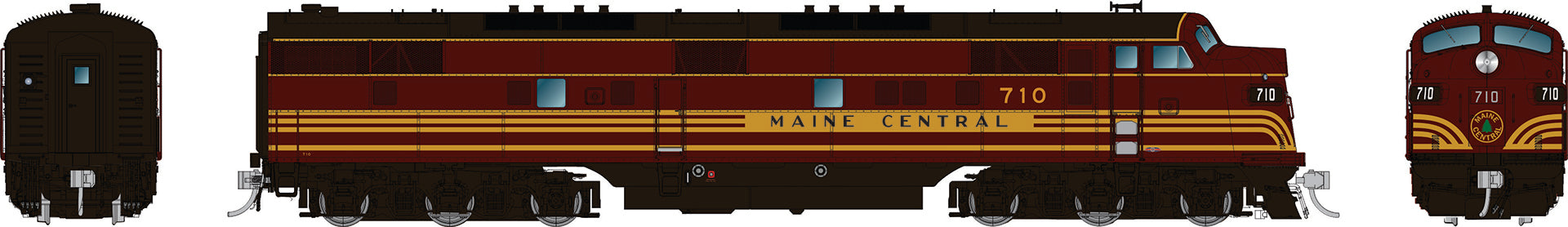 Rapido HO EMD E7A (DC/Silent): Chicago, Burlington & Quincy - Silver Scheme: #9931B