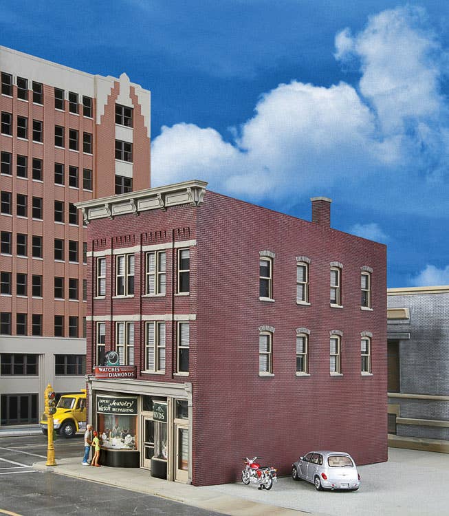 Walthers Cornerstone 3476 HO Scale Jewelry Store - Kit - 3-9/16 x 5-7/8 x 6" 9.1 x 14.9 x 15.2cm