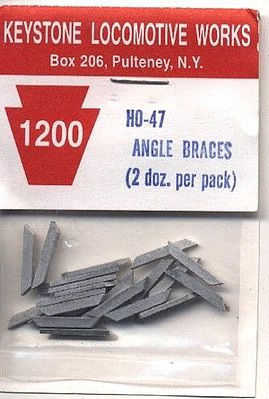Keystone Scale Models HO47 HO Scale Cast Angle Braces