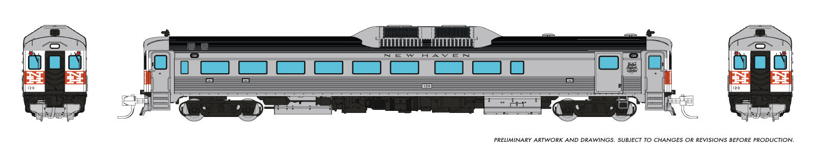 Rapido N Budd RDC-2 (Ph 1) (DC/Silent): New Haven - McGinnis: #120