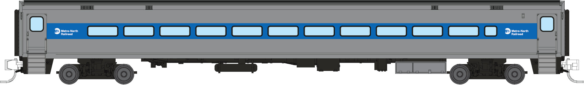 Rapido N Comet Car: NJ Transit - Wide Black Stripe: Coach
