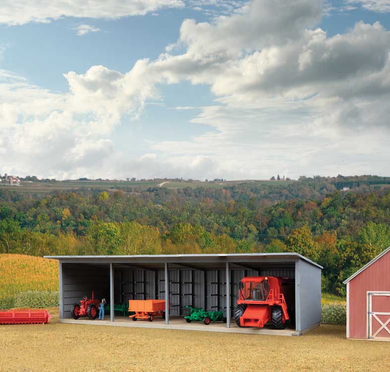 Walthers Cornerstone 3347 HO Scale Machinery Storage Shed - Kit - 9-3/4 x 4-1/2 x 2-3/4" 24.8 x 11.4 x 7cm