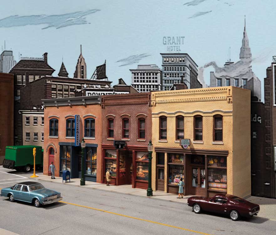 Walthers Cornerstone 4072 HO Scale Merchant's Row Background Building - Kit
