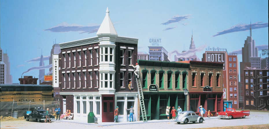 Walthers Cornerstone 3029 HO Scale Merchant's Row II - Kit - 10 x 5" 25.4 x 12.7cm