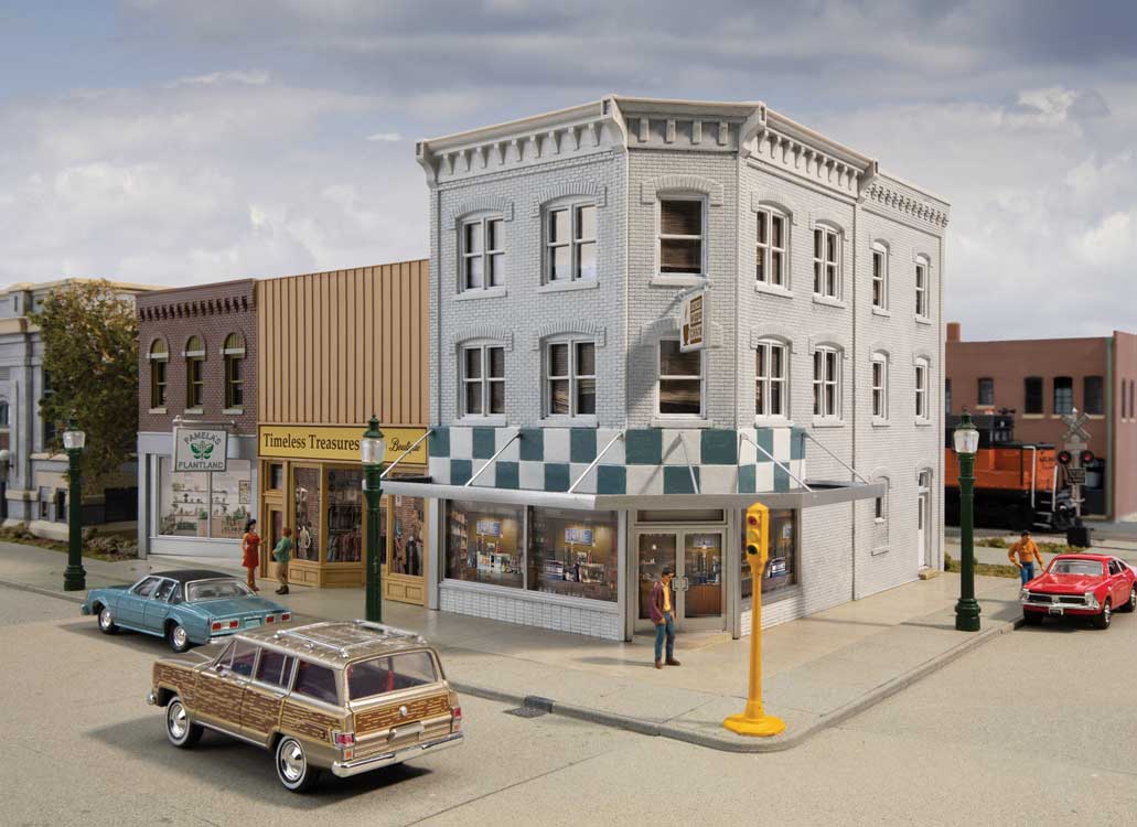 Walthers Cornerstone 4044 HO Scale Merchant's Row VII - Kit - 10-1/2 x 6-7/8 x 5-3/8" 26.6 x 15.5 x 13.6cm