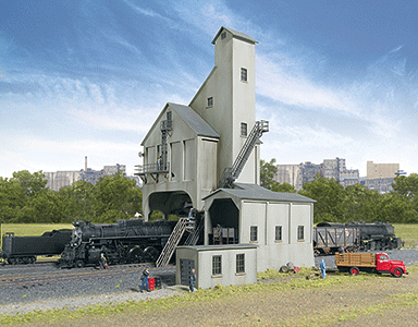 Walthers Cornerstone 3262 N Scale Modern Coaling Tower - Kit - 5 x 5-1/4 x 7-1/4" 12.7 x 13.3 x 18.4cm