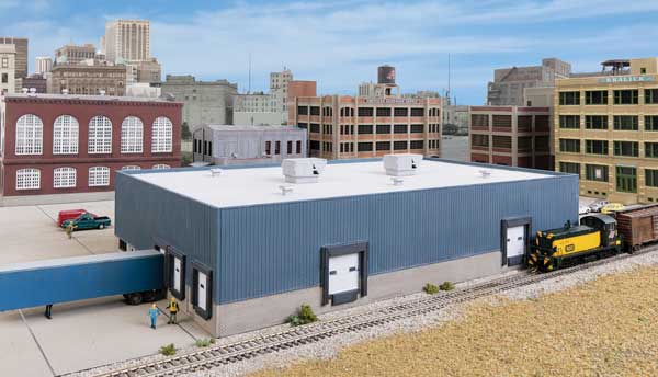 Walthers Cornerstone 3855 N Scale Modern Steel Warehouse - Kit - 10-1/2 x 6-5/16 x 2-13/64" 26.7 x 16 x 5.6cm